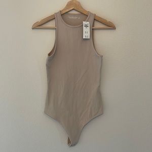 Abercrombie and fitch tan bodysuit small S NWT
